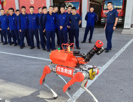 <b>武漢世隆科技赴荊門(mén)市消防救援支隊(duì)開(kāi)展水炮滅火四足機(jī)器人消防演練</b>